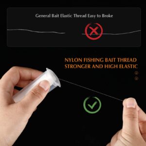 Fishing Thread Nylon Elastic Invisible Magic Fishing Line Fishing Bait Thread 0.2 mm Length 656 Feet Per Spool Stretchy Fishing Line Clear Storage Case Fishing String