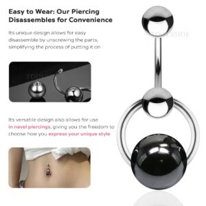 TOOLSSIDE Vch Piercing Jewelry- Vertical Hood Piercing Jewelry for Women 14G Surgical Steel Piercings for Genital Piercing