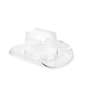 Huang Acrylic Small Clear Cowboy Hat | Perfect for Home Decor, Chip and Dip Serving Bowl, or Candy | Used for Decor, Dinning, Serving, Hosting | Durable Construction, Easy to Clean