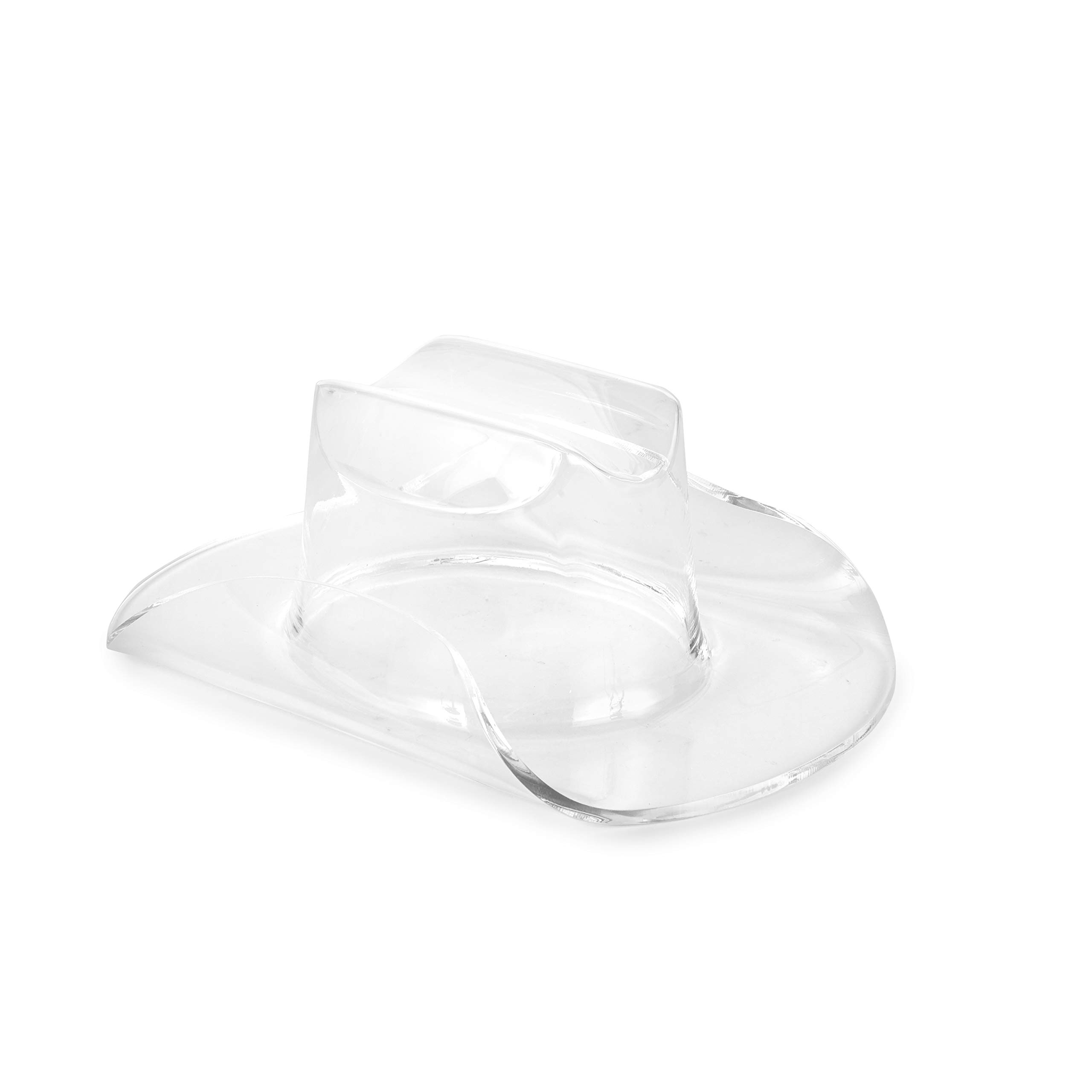 Huang Acrylic Small Clear Cowboy Hat | Perfect for Home Decor, Chip and Dip Serving Bowl, or Candy | Used for Decor, Dinning, Serving, Hosting | Durable Construction, Easy to Clean