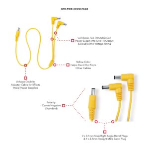 Gator Cases Voltage Doubler Adapter Cable for Effects Pedal Power Supplies (GTR-PWR-2XVOLTAGE)