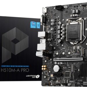 MSI H510M-A PRO ProSeries Motherboard (mATX, 11th/10th Gen Intel Core, LGA 1200 Socket, DDR4, PCIe 4, M.2 Slot, USB 3.2 Gen 1, 2.5G LAN, D-SUB/HDMI)