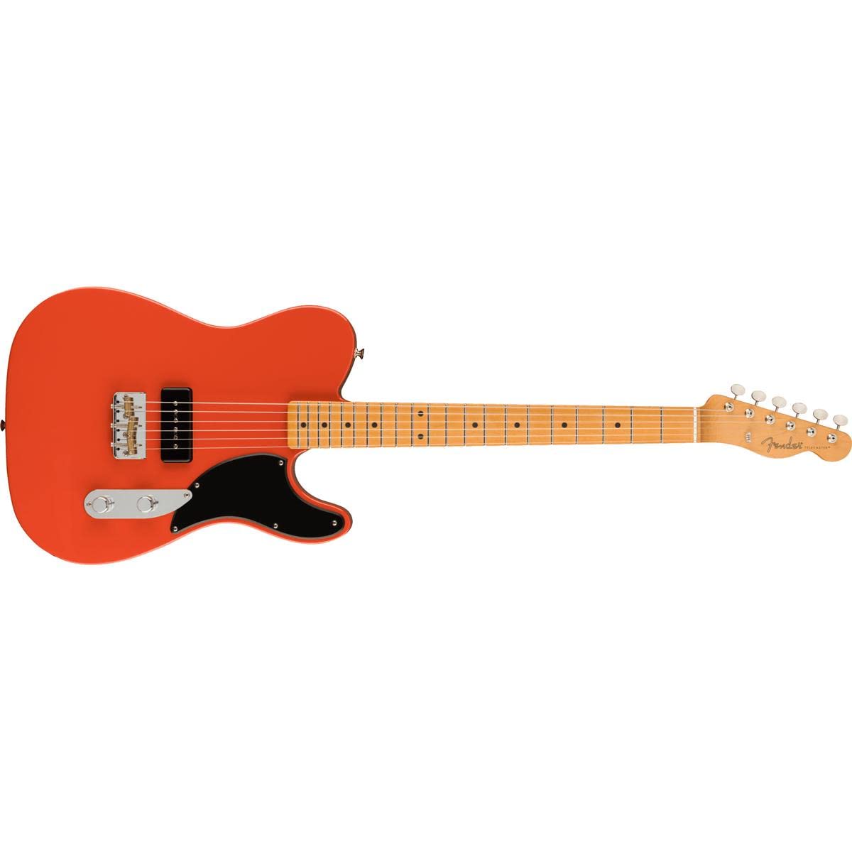 Fender Noventa Telecaster Electric Guitar, with 2-Year Warranty, Fiesta Red, Maple Fingerboard