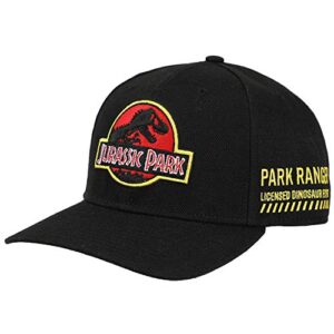 Jurassic Park Embroidered Snap Back Black Dad Hat