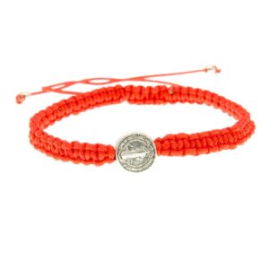 saint benedict single metal adjustable bracelet protection prosperity good luck pulsera roja de san benito proteccion prosperidad buena suerte