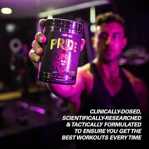 EHP Labs Pride Pre Workout Powder Energy Supplement - Sugar Free Preworkout for Men & Women, Energy Powder Boost Drink with BCAA - 280mg of Caffeine - Strawberry Snowcone (40 Servings)