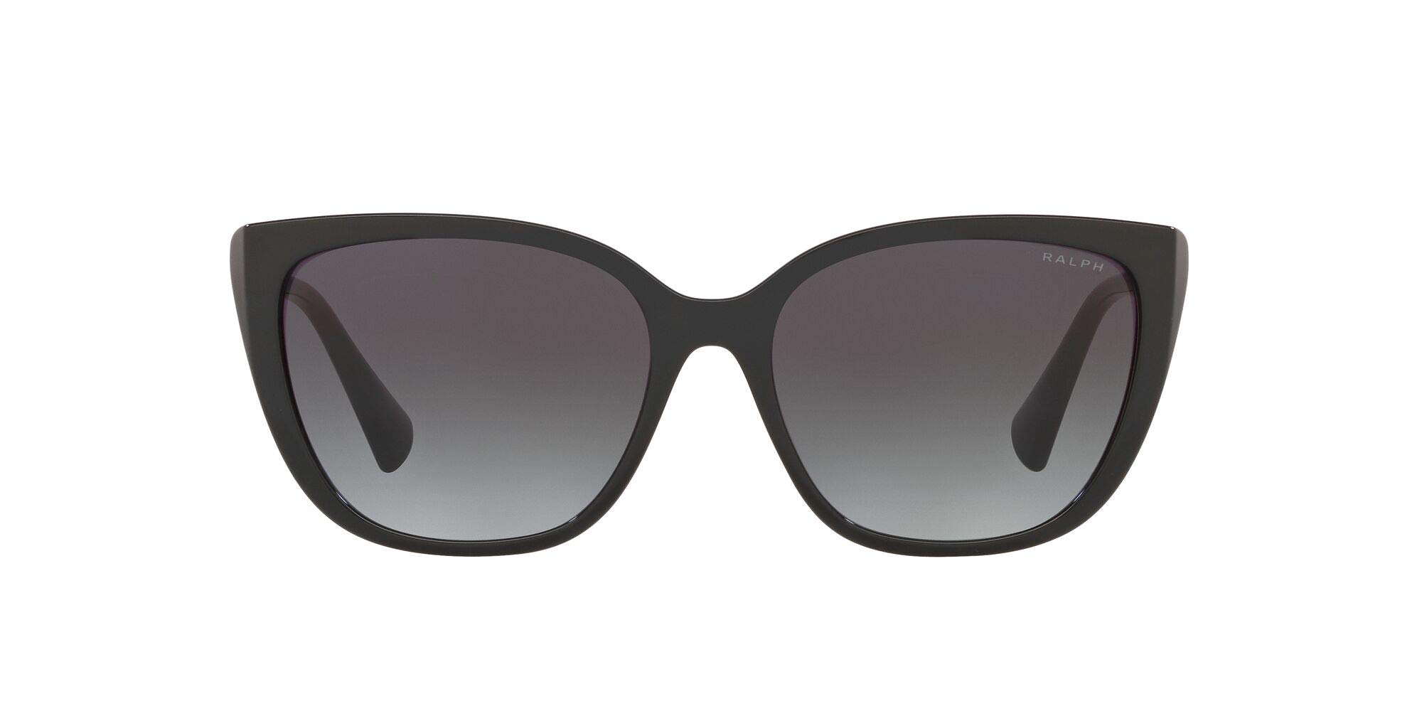 Ralph by Ralph Lauren Women's RA5274 Butterfly Sunglasses, Shiny Black/Grey Gradient, 56 mm