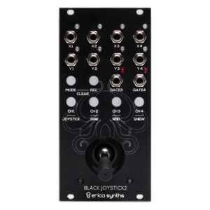 erica synths black joystick 2 8 channel cv joystick eurorack module