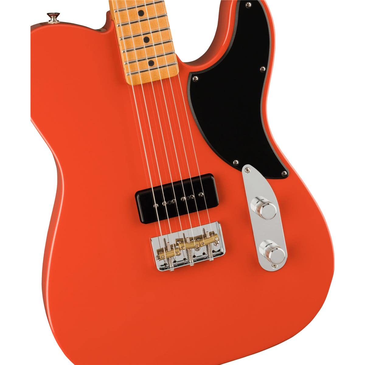 Fender Noventa Telecaster Electric Guitar, with 2-Year Warranty, Fiesta Red, Maple Fingerboard