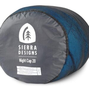 Sierra Designs Night Cap 20-20 Degree Zipperless Sleeping Bag with 100% Recycled Synthetic Insulation, Fold Over Blanket Design, Camping & Backpacking Sleeping Bag 2023 (Regular)