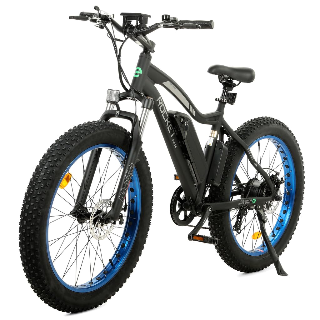 ECOTRIC 26” Fat Tire Electric Bike Powerful Adults Mountain Bicycle 500W Motor 36V/12.5AH Removable Lithium Battery Beach Snow Ebike Shock Absorption - 90% Pre Assembled