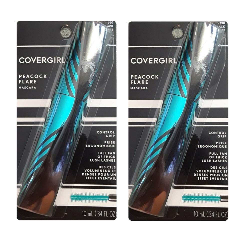 Pack of 2 CoverGirl Peacock Flare Mascara, Intense Black 7902