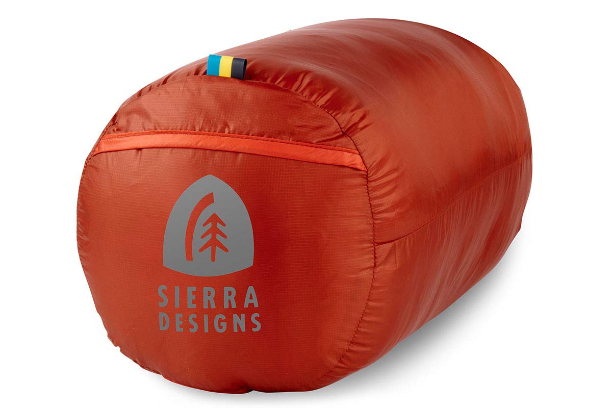 Sierra Designs Get Down 35 Degree Sleeping Bag - 550 Fill Power DriDown (PFC Free), Mummy Style Camping & Backpacking Sleeping Bags for Men & Women, Stuff Sack Included (Regular)