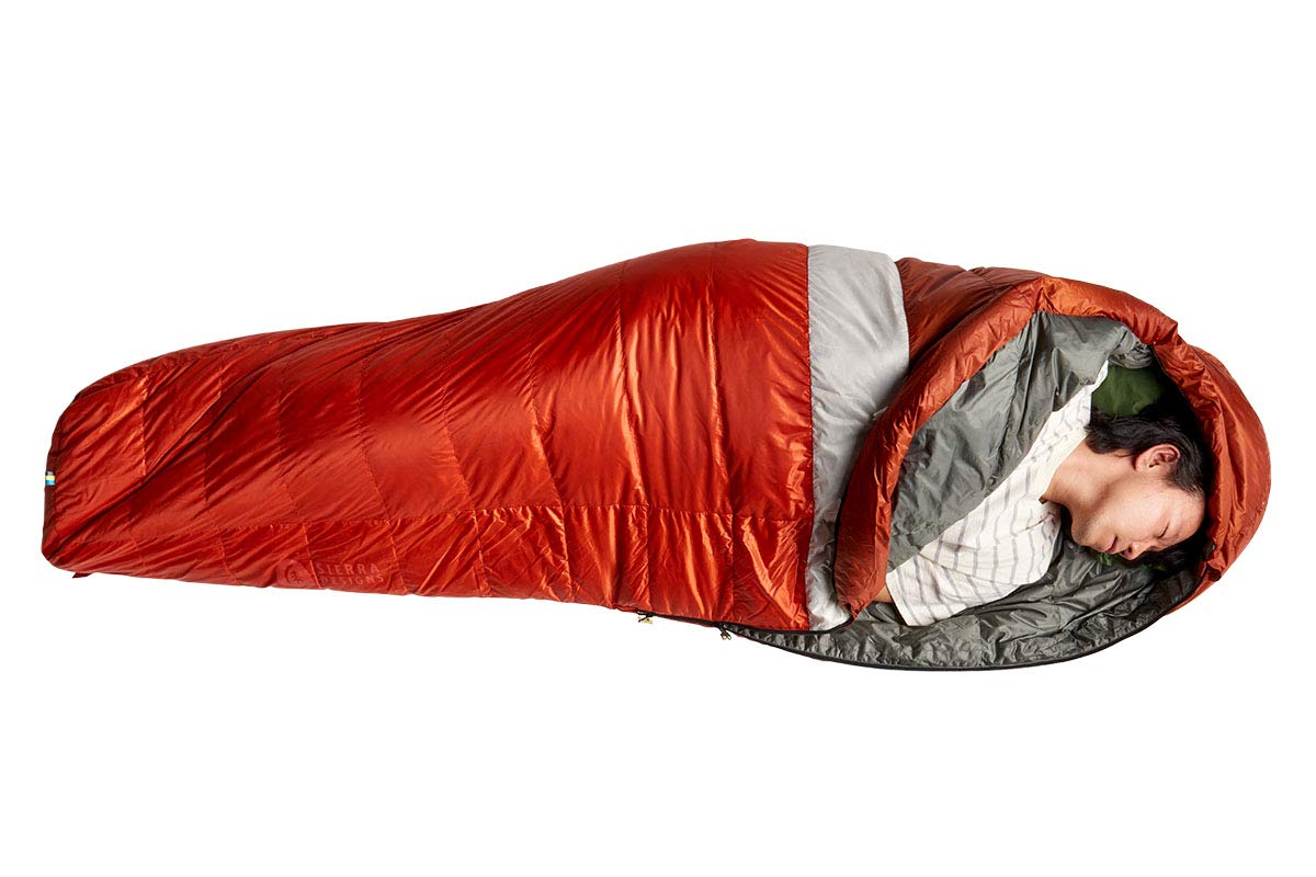 Sierra Designs Get Down 35 Degree Sleeping Bag - 550 Fill Power DriDown (PFC Free), Mummy Style Camping & Backpacking Sleeping Bags for Men & Women, Stuff Sack Included (Regular)