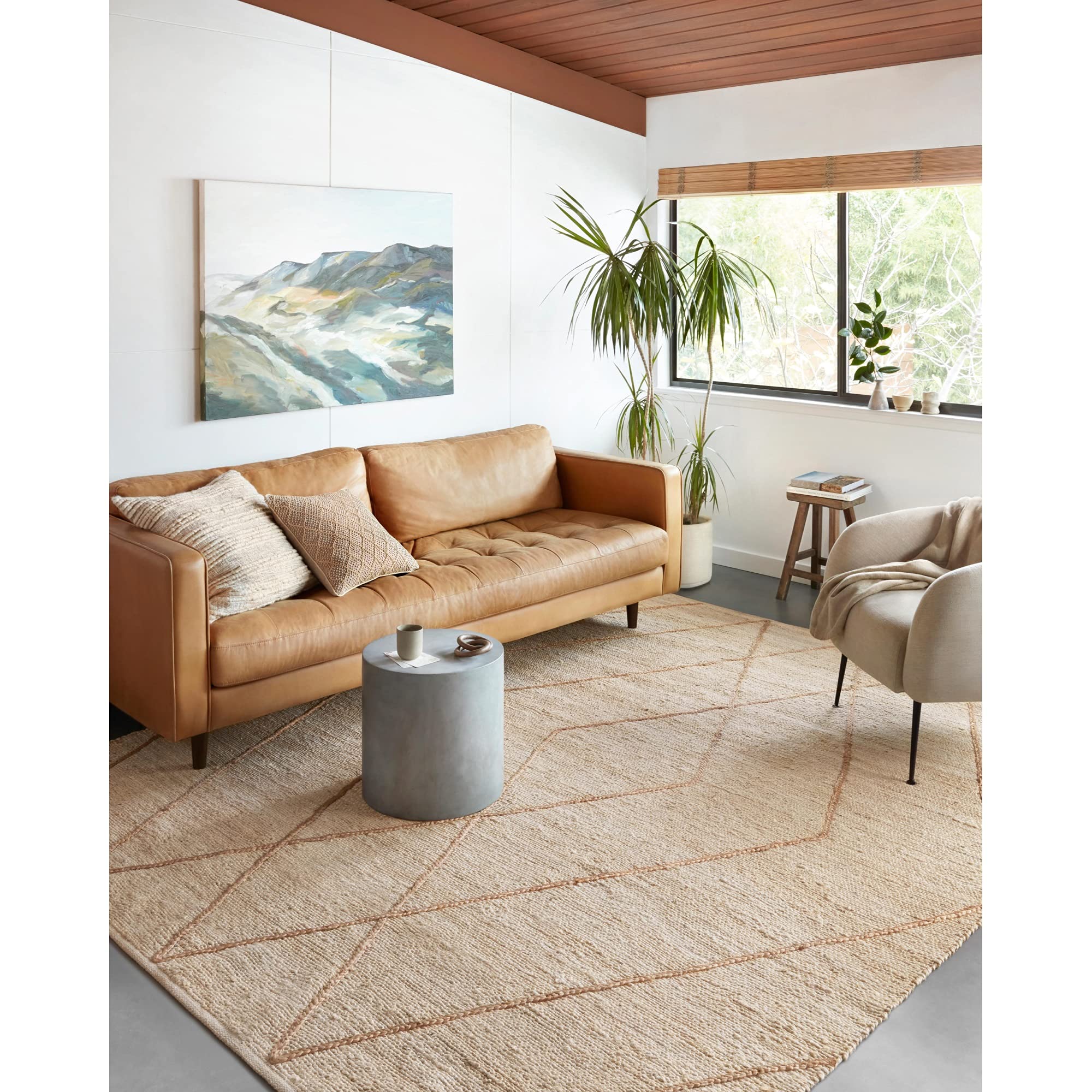 Loloi II Bodhi Ivory/Natural 3'-6" x 5'-6" Accent Rug