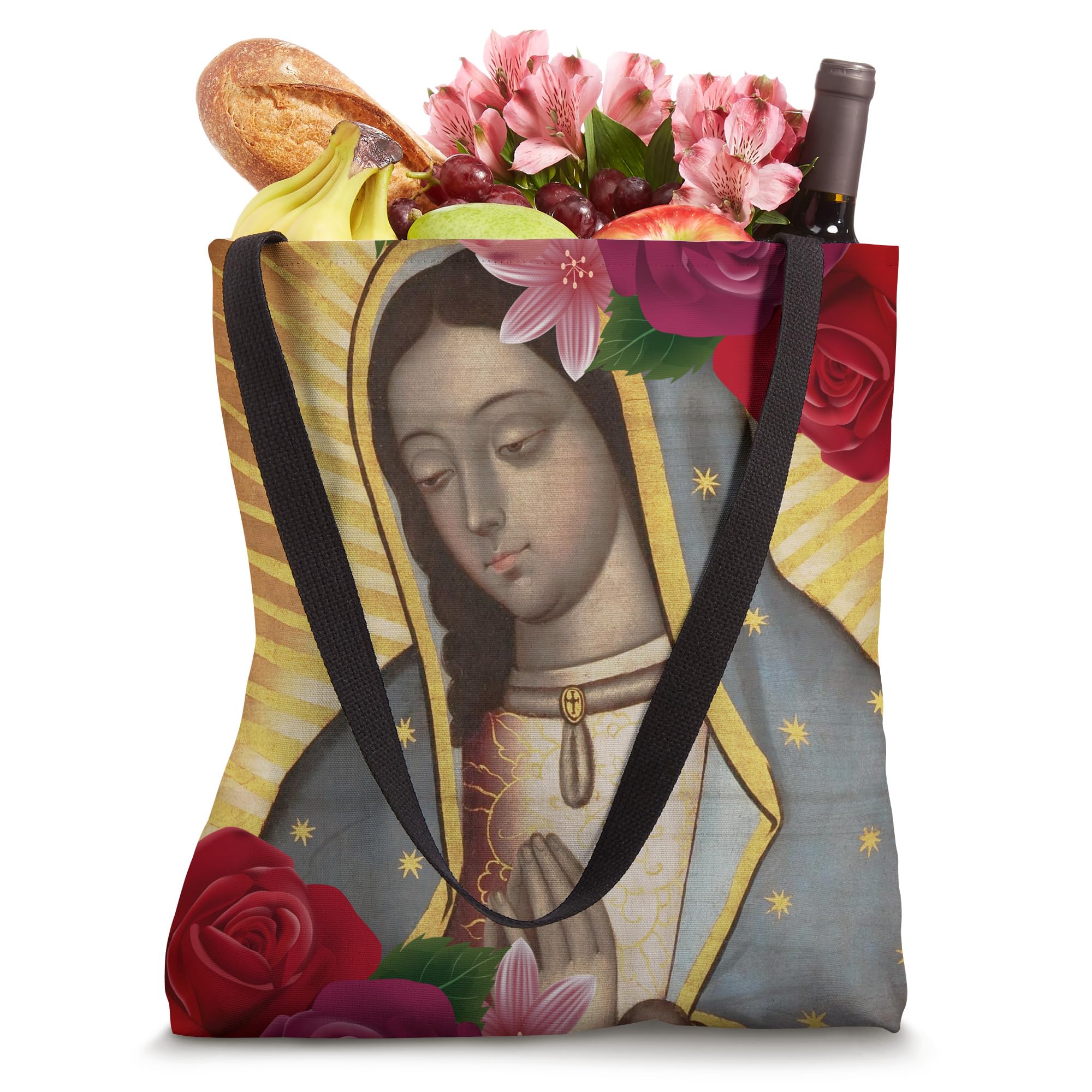 Virgen de Guadalupe Our Lady Guadalupe Vintage Mary Mexican Tote Bag