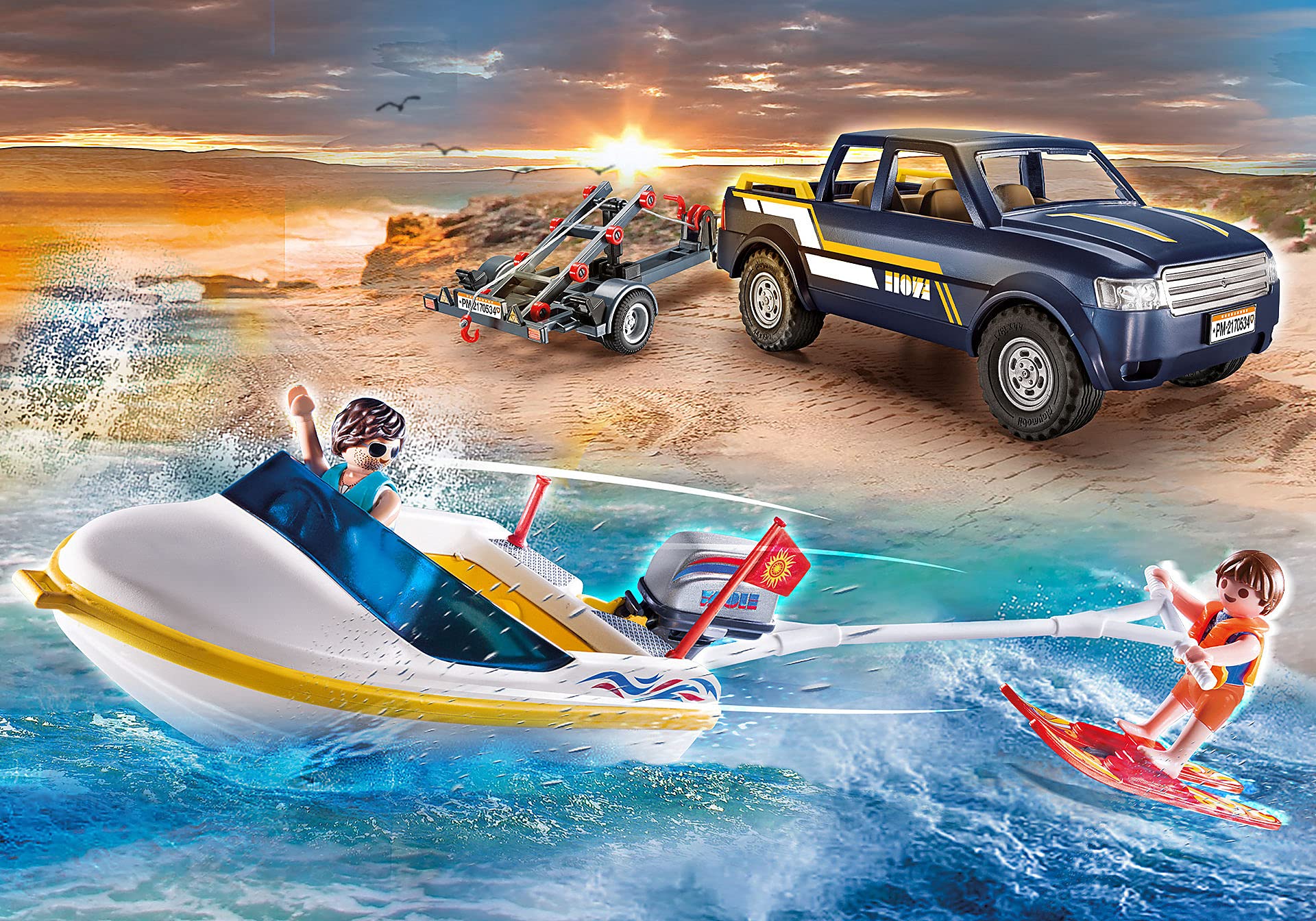 Playmobil Pick-Up with Speedboat