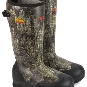 Thorogood Infinity FD 17” Waterproof Insulated Hunting Boots for Men - Realtree Timber Camo Neoprene with 1600g Thinsulate and Self-Cleaning Traction Outsole, Camo - 8 M US