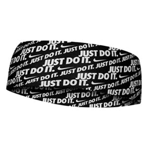 nike dri-fit printed fury dry wide headband 2.0 - unisex - (just do it)