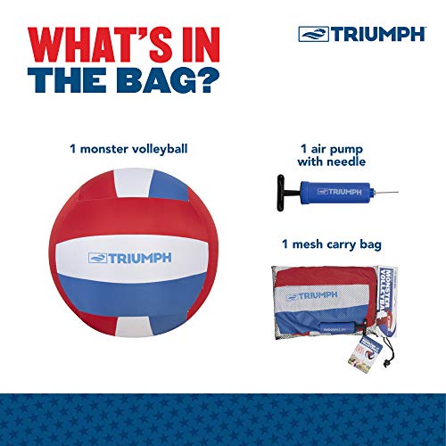 Triumph Sports Patriotic Monster Volleyball - from The Beach to The Backyard, Play Multiple Games with The Monster Volleyball