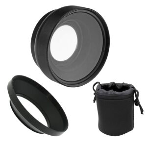 0.43X High Definition Super Wide Angle Lens w/Macro Compatible with Sony FDR-AX100 + 62mm 3 Piece Filter Kit