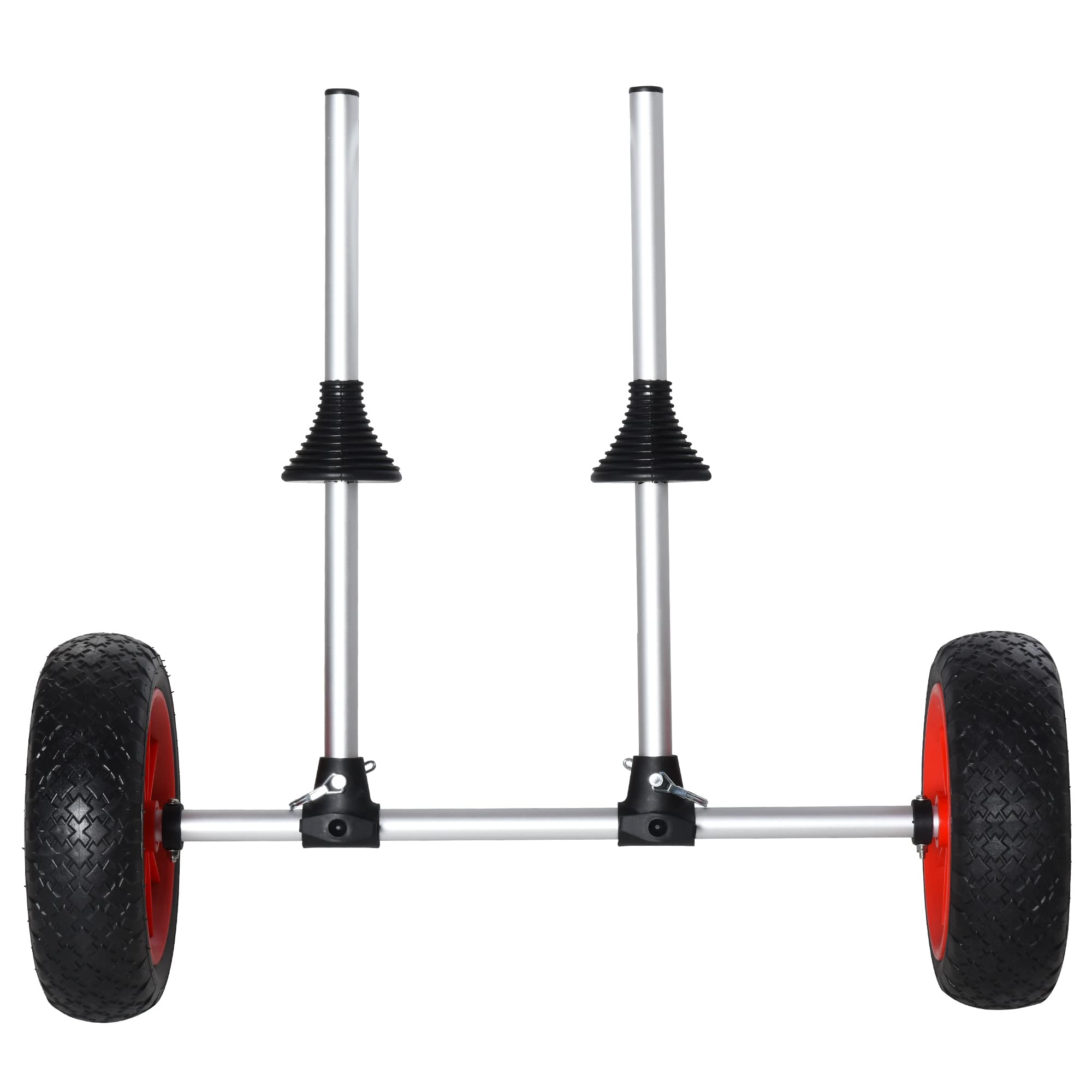 Soozier Kayak Cart, Trolley Trailer Kayak Wheels with Strong Aluminum Frame, Adjustable Width Crossbar, & Large Tires