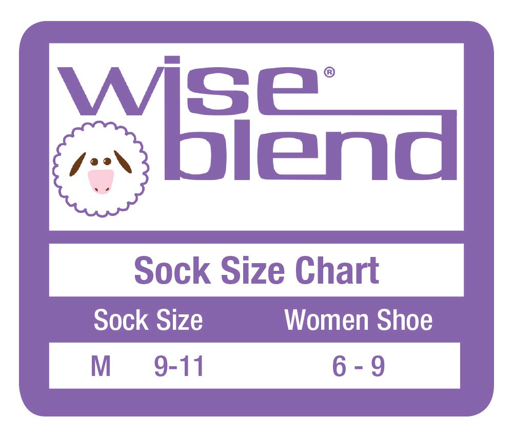 Wise Blend Ladies Merino Wool Blend Seamless Toe Hiker Quarter Socks 3 Pair (Black/Mocha/Grey, Women's Shoe Size 6-9 - Sock Size Medium)