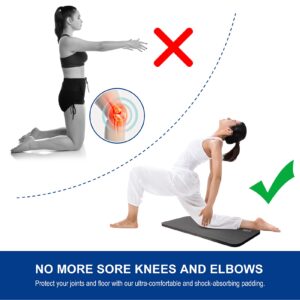 MRO Yoga Knee Pad Cushion–Premium Exercise Knee Pad -Eliminate Pain During Home Workout - Extra Padding & Support for Knees, Wrists, Elbows - Complements Your Yoga Mat 24''X10''X0.6'' (2 PACK)