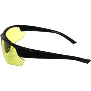 Epoch Eyewear Grunt Tactical Shooting Range Safety Sunglasses Black Frames with Yellow Lenses