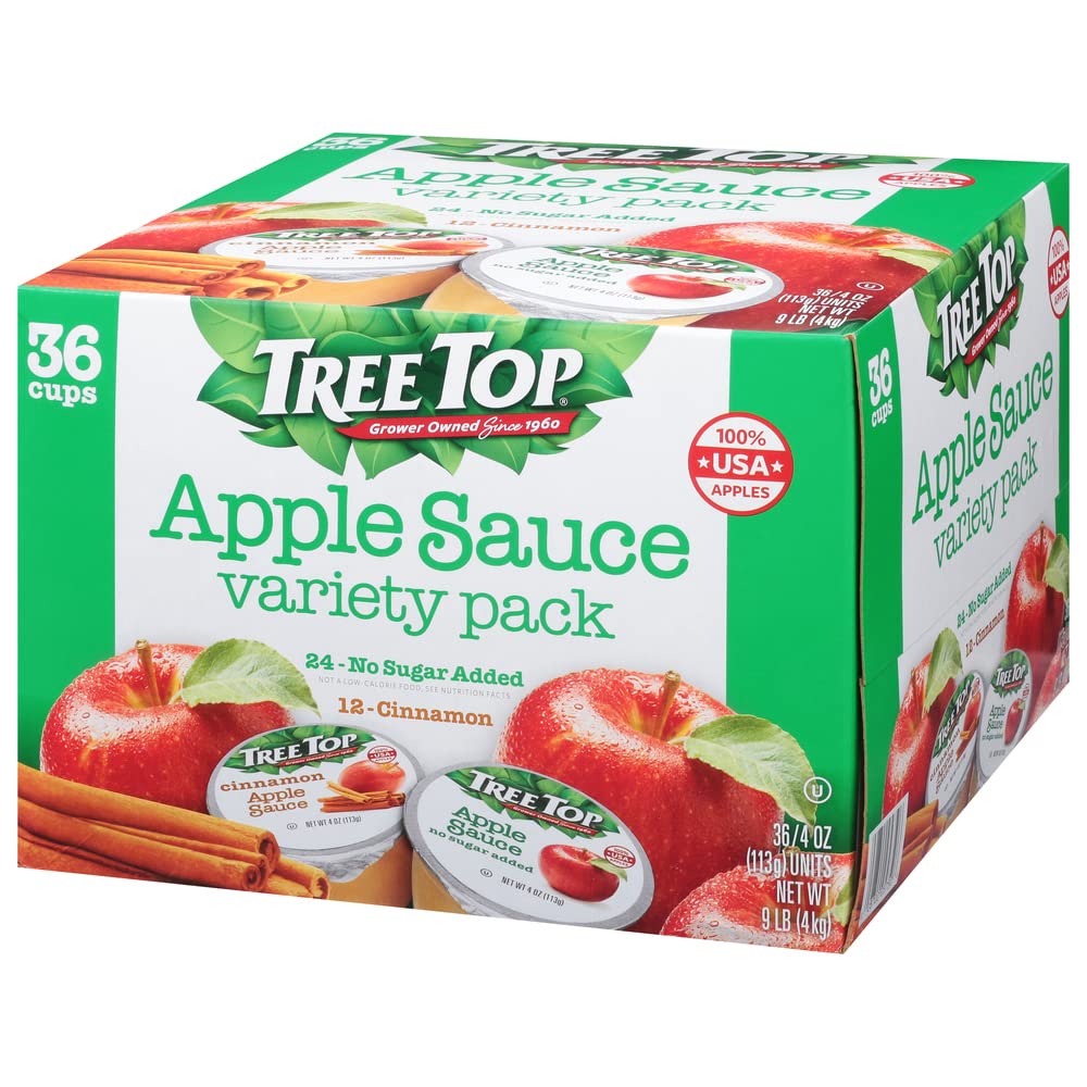 Tree Top Apple Sauce Cups Variety Pack, 4 oz., 36 Cups