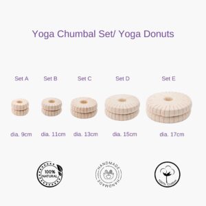 Yoga Chumbals Set Of 10pcs (White), Pune Chumbals set, Iyengar Yoga, Yoga donuts, Yoga props, Restorative yoga, yin yoga, yoga accessories, yoga equipments, cotton chumbals set