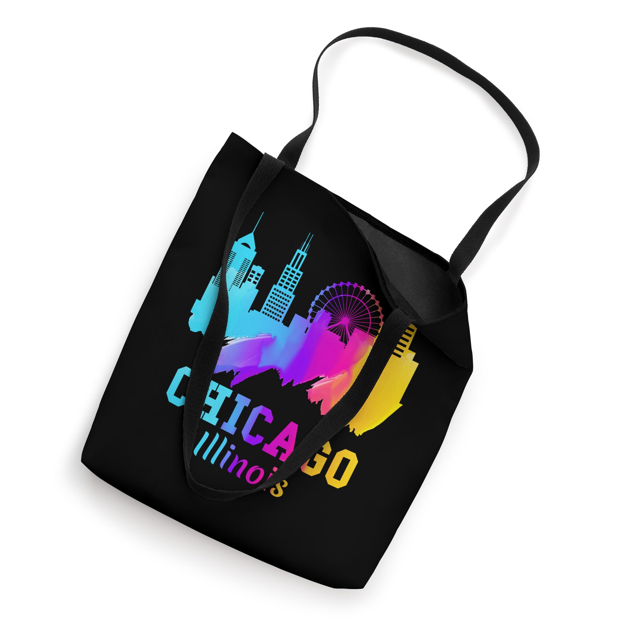 Chicago Watercolor Skyline Gift Souvenirs Chicago Illinois Tote Bag