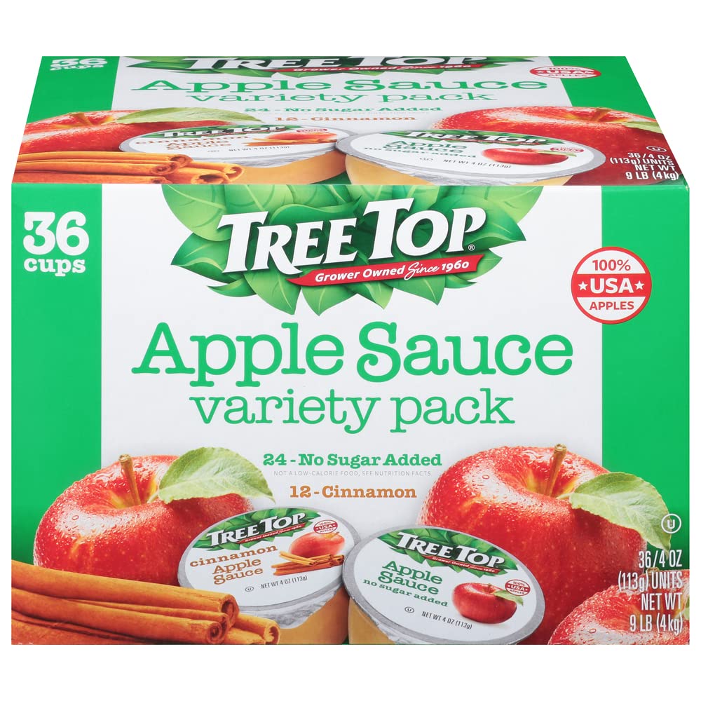 Tree Top Apple Sauce Cups Variety Pack, 4 oz., 36 Cups