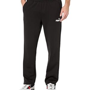 PUMA mens Essentials Fleece Sweatpants, Cotton Black, Medium US