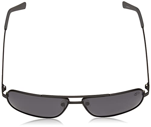 Timberland Men's TBA9266 Polarized Navigator Sunglasses, Matte Black, 61mm