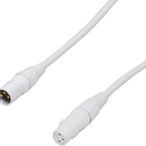 Audio2000'S E80106P2 Two-Pack 6-Feet XLR Female to XLR Male White-Color Balanced Audio/Recording/Microphone Cables