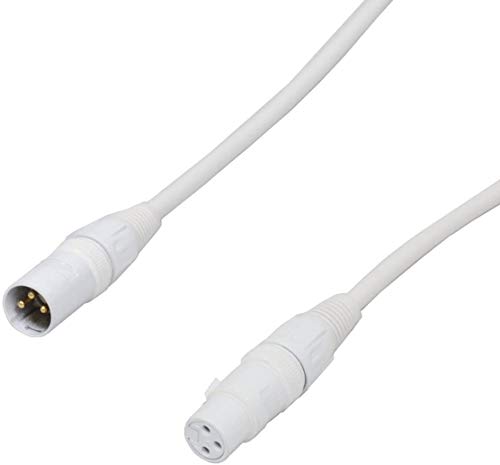 Audio2000'S E80106P2 Two-Pack 6-Feet XLR Female to XLR Male White-Color Balanced Audio/Recording/Microphone Cables