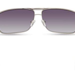 GUESS mens Wrapped Navigator Pilot Sunglasses Sunglasses, Shiny Gunmetal, 68mm US