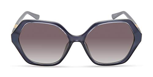 GUESS Women's Trendy Geometric Square Sunglasses, Grey, 57mm