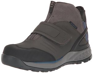 propét men's valais hiking boot, grey/blue, 13 xx-wide