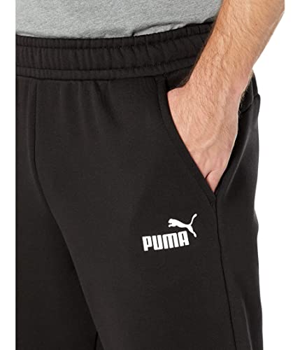 PUMA mens Essentials Fleece Sweatpants, Cotton Black, Medium US