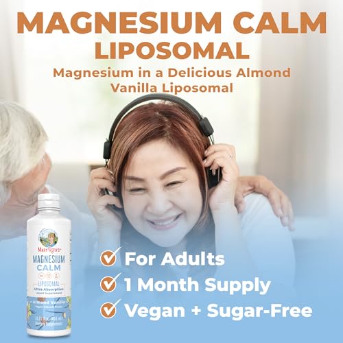 MaryRuth Organics Magnesium Liposomal| Magnesium Supplement | Magnesium Bisglycinate | Muscle & Bone Support | Mood Support Vitamin | Vegan | Non-GMO | Gluten Free | 15.22 Fl Oz | 30 Servings