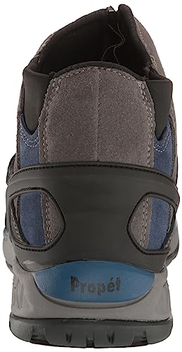 Propét Men's Valais Waterproof Hikers, Grey/Blue, 16 Medium US