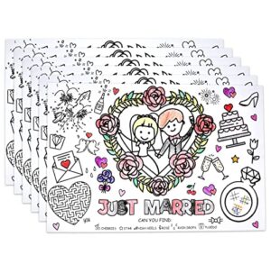 gift boutique 50 disposable wedding activity place mats for kids coloring paper 11" x 17"game table mat sheets