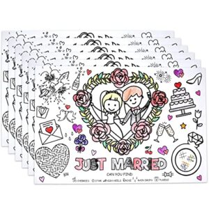 Gift Boutique 50 Disposable Wedding Activity Place Mats for Kids Coloring Paper 11" x 17"Game Table Mat Sheets