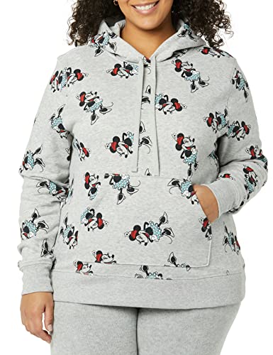 Amazon Essentials Disney | Marvel | Star Wars | Princess Women's Fleece Pullover Hoodie Sweatshirts (Available in Plus Size), Minnie Icons, Medium