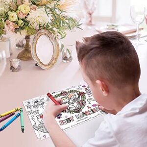 Gift Boutique 50 Disposable Wedding Activity Place Mats for Kids Coloring Paper 11" x 17"Game Table Mat Sheets