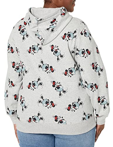 Amazon Essentials Disney | Marvel | Star Wars | Princess Women's Fleece Pullover Hoodie Sweatshirts (Available in Plus Size), Minnie Icons, Medium