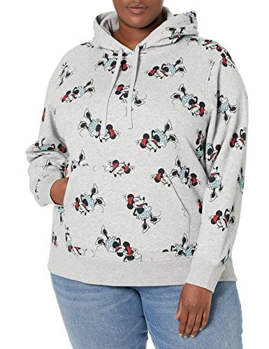 Amazon Essentials Disney | Marvel | Star Wars | Princess Women's Fleece Pullover Hoodie Sweatshirts (Available in Plus Size), Minnie Icons, Medium