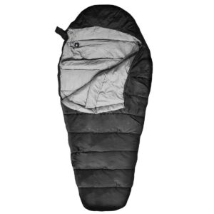 ActionHeat Electric Heated Sleeping Bag for Adults – Portable Mummy Style 5V Battery Powered Heat Sleeping Bag for Camping or Outdoor Hiking Cold Weather Black